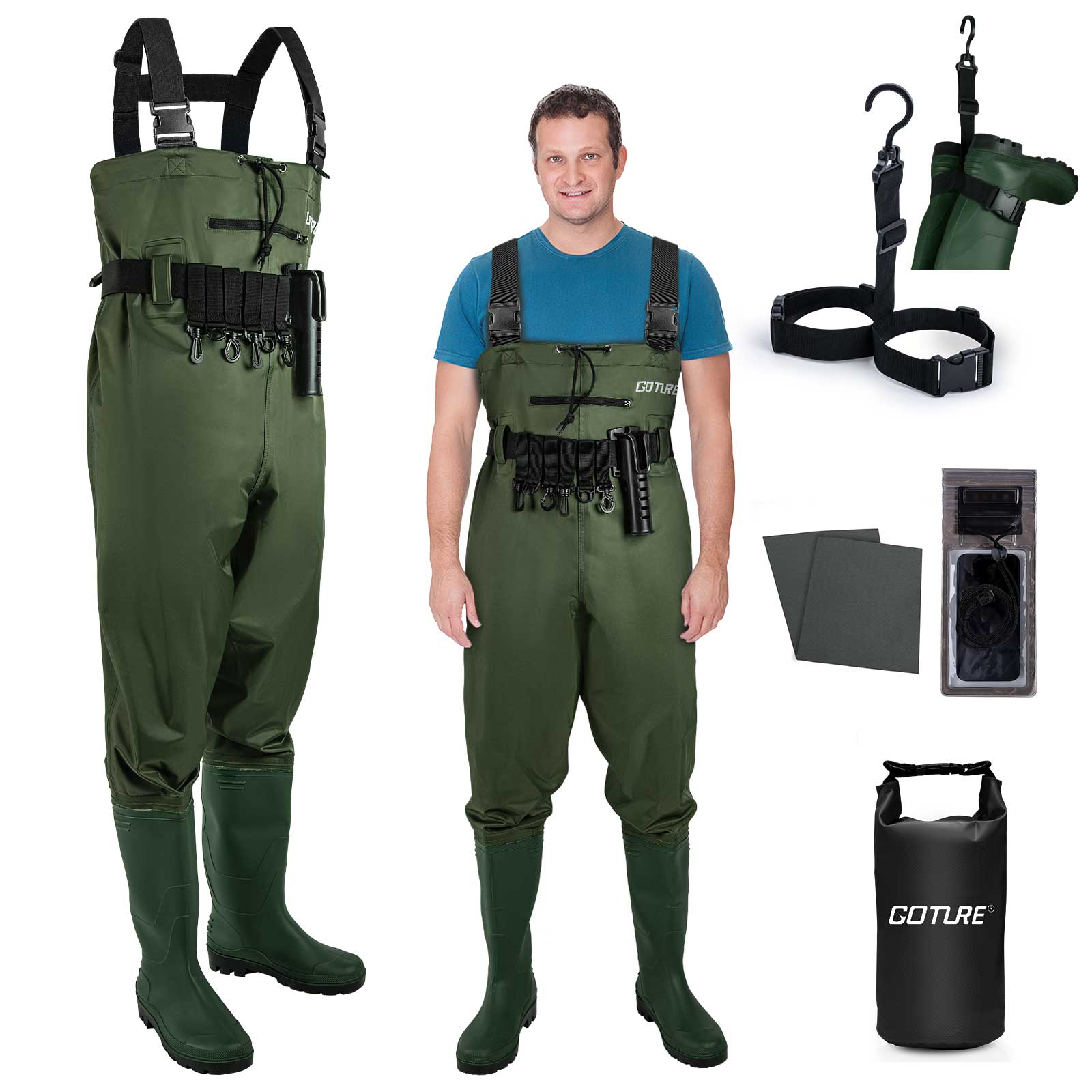 Fishing Waders Breathable - Erkekler ve Kadınlar için Goture Açık