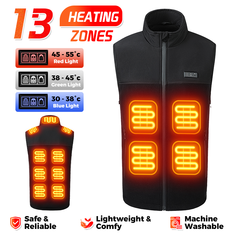 Outdoor Hunting Heater - Tam Vücut Isıtmalı Yelek, 13 Bölgeye