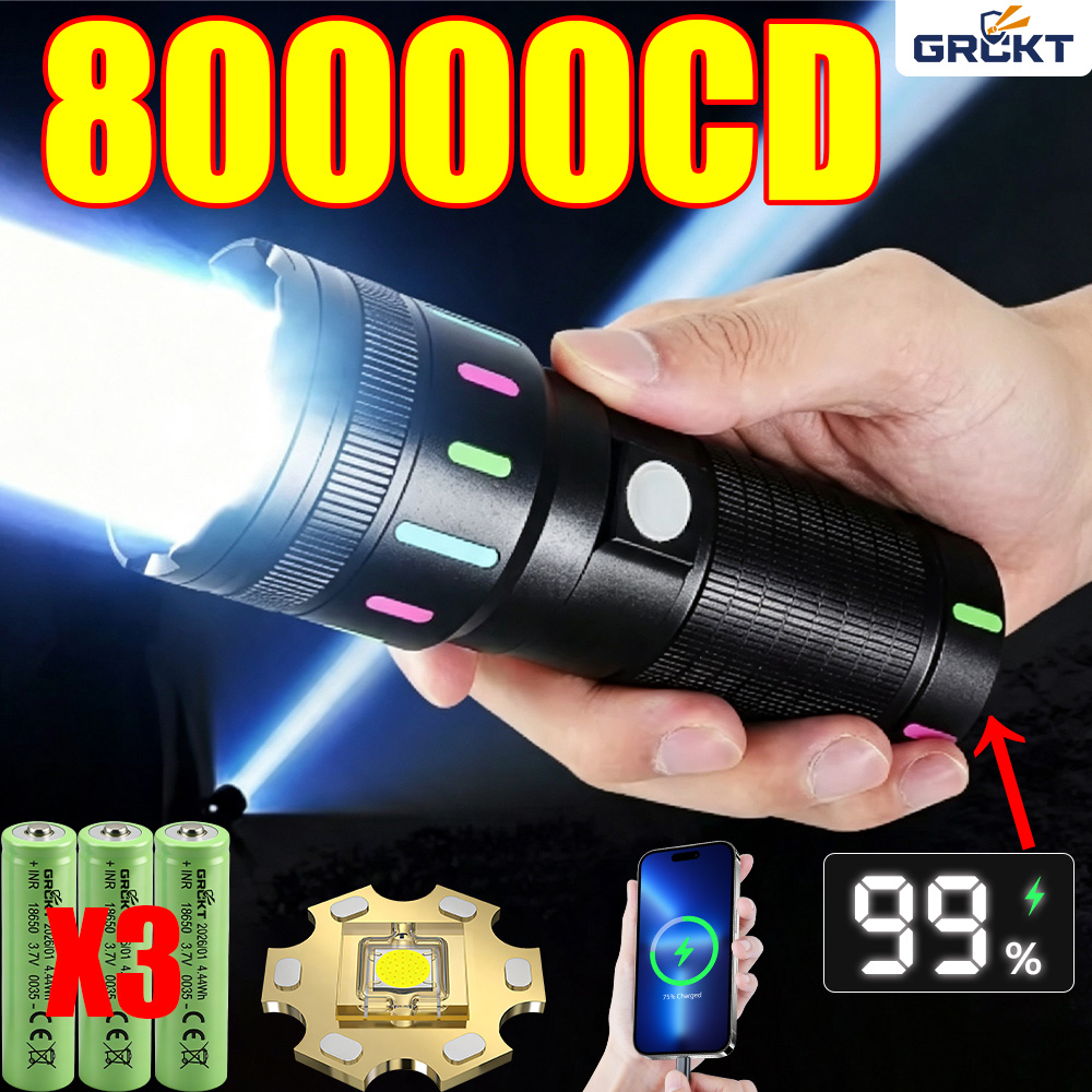 Outdoor Hunting Lights - 80000CD En Güçlü LED El Feneri