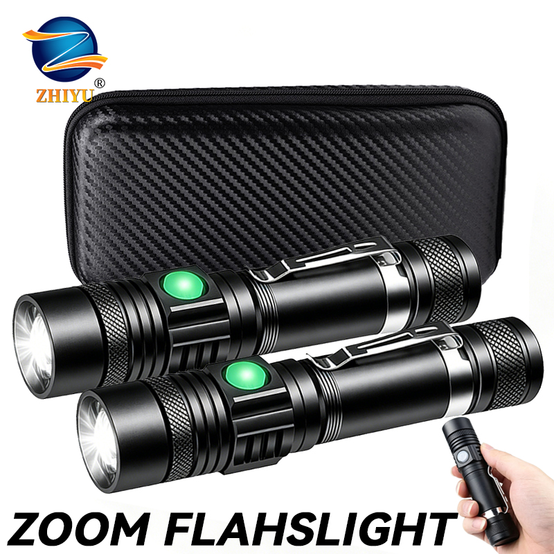 Outdoor Hunting Lights - T6 LED Şarj Edilebilir El Feneri,