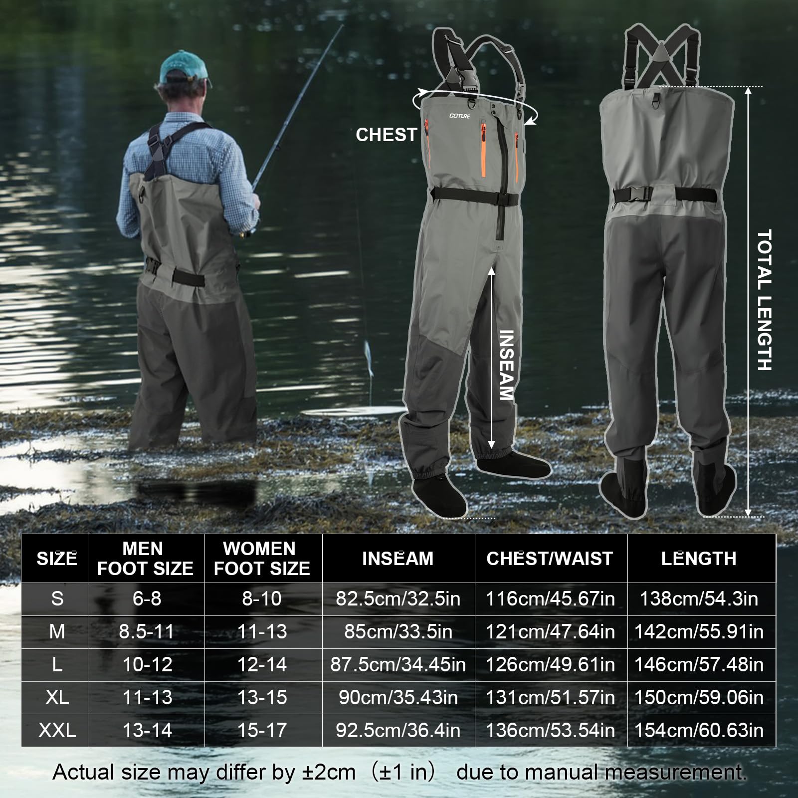 Goture 5 katmanlı su geçirmez  - Fishing Waders Breathable incelemesi ve fiyatı