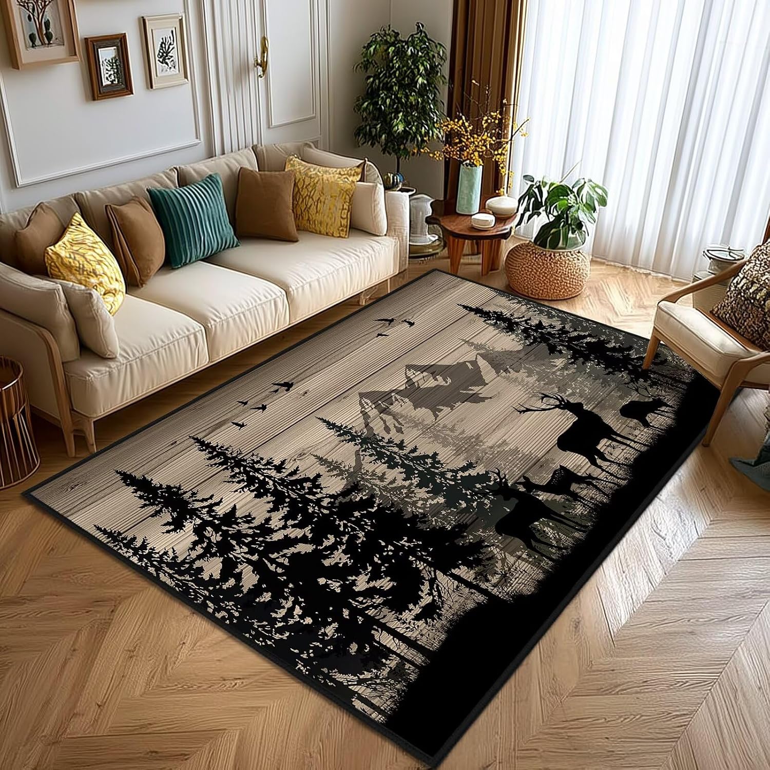 Geyik Avı Temalı Halı, Kamufla - Hunting Outdoor Mat incelemesi ve fiyatı