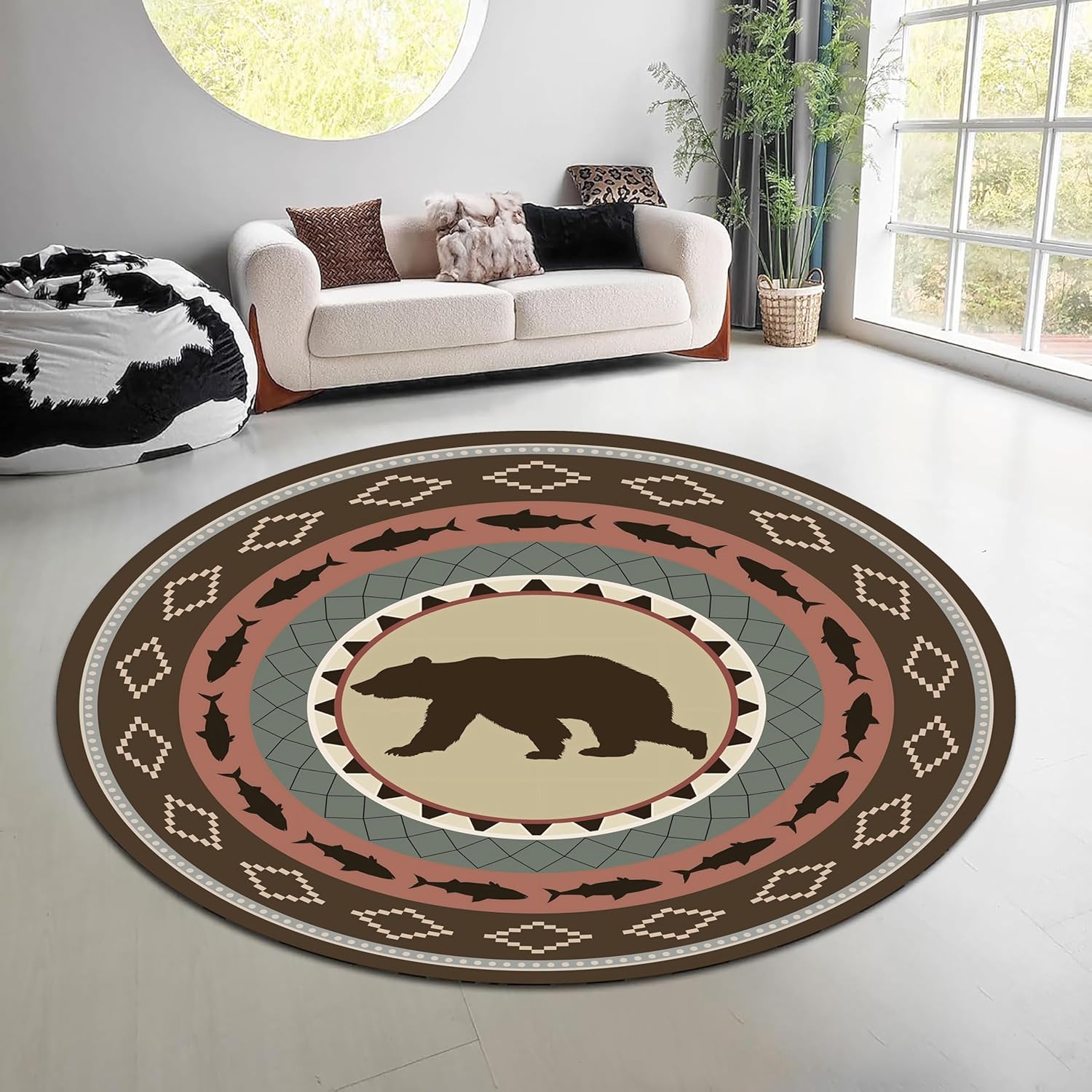Vintage Doğa Ormanı Yuvarlak H - Hunting Outdoor Mat incelemesi ve fiyatı